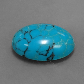 Turquoise Bleu naturelle Coupe ovale, 3.06 ct, Opaque