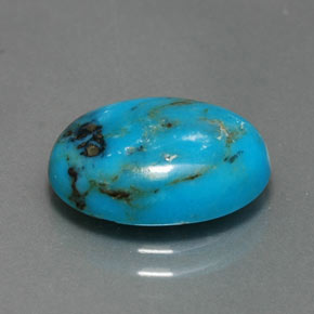 Turquoise Bleu naturelle Coupe ovale, 4.57 ct, Opaque