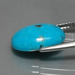 Turquoise bleue naturelle coupe ovale, 4,22 ct, opaque