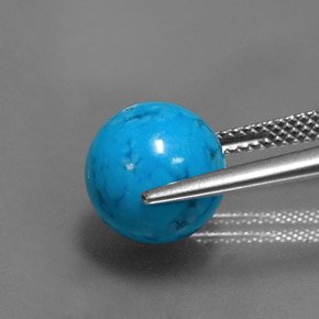 Turquoise Bleu naturelle Sphère / Boule, 7.80 ct, Opaque