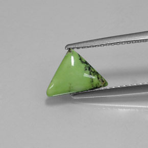 Turquoise vert naturelle trillion, 1,07 ct, opaque
