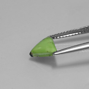 Turquoise vert naturelle trillion, 1,07 ct, opaque