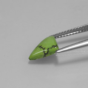 Turquoise Vert jaunâtre naturelle Trillion, 1.07 ct, Opaque