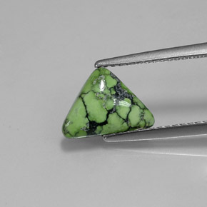 Turquoise vert naturelle trillion, 1,23 ct, opaque