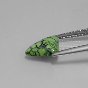 Turquoise vert naturelle trillion, 1,23 ct, opaque