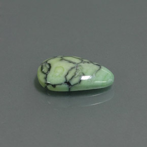 Turquoise vert naturelle en forme de poire, 2,02 ct, opaque