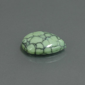 Turquoise vert naturelle en forme de poire, 2,41 ct, opaque