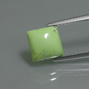 Turquoise vert naturelle carré, 2,00 ct, opaque