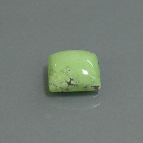 Turquoise vert naturelle carré, 2,00 ct, opaque