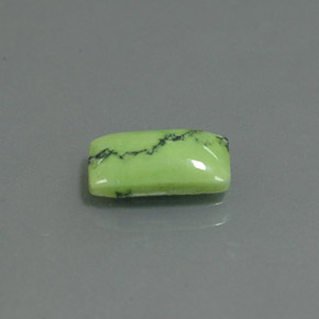 Turquoise vert naturelle baguette, 1,26 ct, opaque