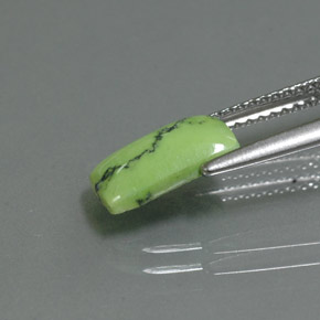 Turquoise vert naturelle baguette, 1,26 ct, opaque