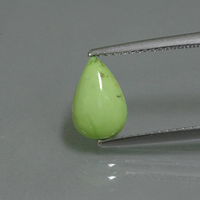 Turquoise vert naturelle en forme de poire, 1,11 ct, opaque