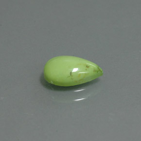 Turquoise vert naturelle en forme de poire, 1,11 ct, opaque