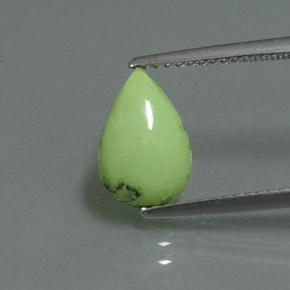 Turquoise Vert jaunâtre naturelle En forme de poire, 1.66 ct, Opaque
