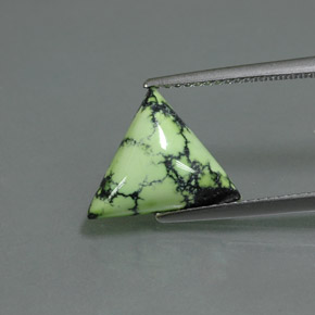 Turquoise vert naturelle trillion, 2,48 ct, opaque