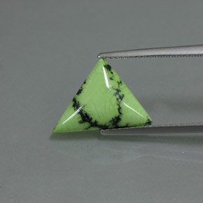 Turquoise vert naturelle trillion, 2,47 ct, opaque