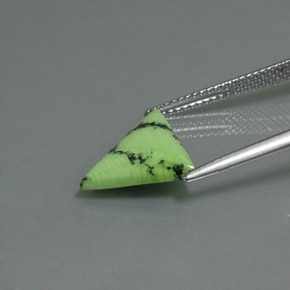 Turquoise vert naturelle trillion, 2,47 ct, opaque