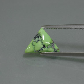Turquoise vert naturelle trillion, 1,60 ct, opaque