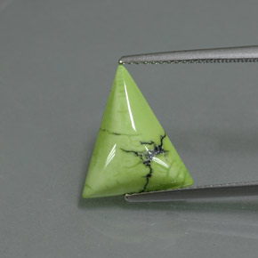 Turquoise vert naturelle trillion, 2,81 ct, opaque