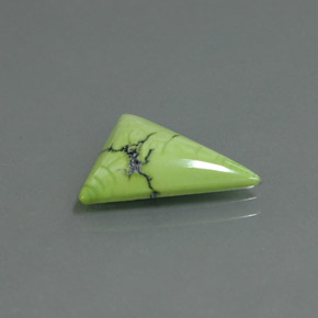 Turquoise vert naturelle trillion, 2,81 ct, opaque