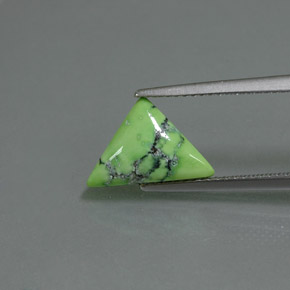 Turquoise vert naturelle trillion, 1,54 ct, opaque