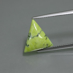 Turquoise vert naturelle trillion, 2,59 ct, opaque