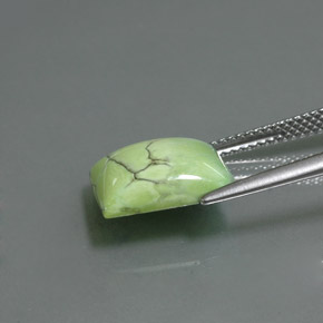 Turquoise vert naturelle baguette, 4,75 ct, opaque