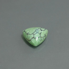 Turquoise vert naturelle trillion, 2,47 ct, opaque