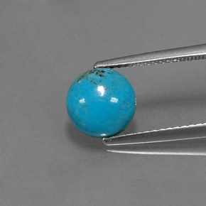 Turquoise Bleu naturelle Coupe roude, 1.53 ct, Opaque