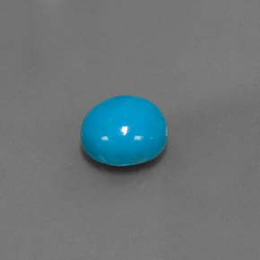 Turquoise bleue naturelle coupe roude, 1,57 ct, opaque