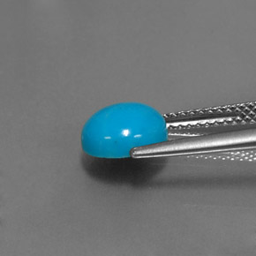 Turquoise bleue naturelle coupe roude, 1,57 ct, opaque