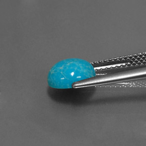 Turquoise Bleu naturelle Coupe roude, 1.57 ct, Opaque
