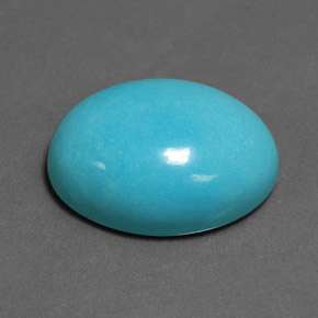 Turquoise Bleu naturelle Coupe ovale, 12.88 ct, Opaque