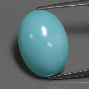 Turquoise bleue naturelle coupe ovale, 11,14 ct, opaque