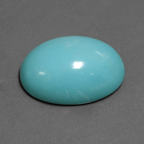 Turquoise bleue naturelle coupe ovale, 11,14 ct, opaque