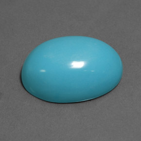 Turquoise Bleu naturelle Coupe ovale, 11.44 ct, Opaque