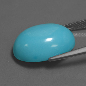 Turquoise Bleu naturelle Coupe ovale, 11.44 ct, Opaque