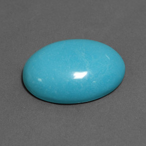 Turquoise bleu naturelle coupe ovale, 8,89 ct, opaque