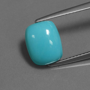 Turquoise bleue naturelle coupe coussin, 2,55 ct, opaque