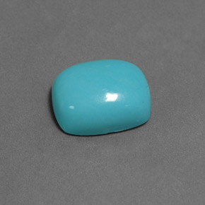 Turquoise bleue naturelle coupe coussin, 2,55 ct, opaque