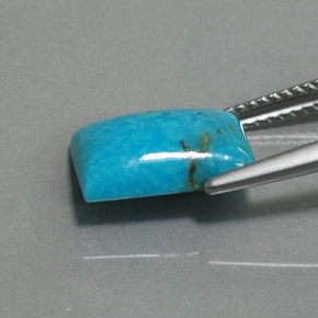 Turquoise Bleu naturelle Baquette, 3.25 ct, Opaque