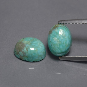 Achetez naturel ct Bleu vert Turquoise gems, Coupe ovale, En provenance Afghanistan chez GemSelect. En stock, livraison internationale!