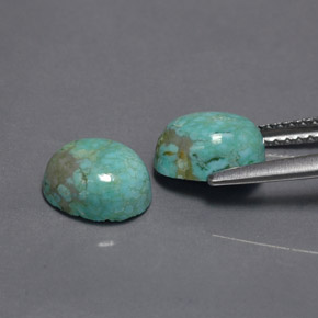Achetez naturel ct Bleu vert Turquoise gems, Coupe ovale, En provenance Afghanistan chez GemSelect. En stock, livraison internationale!