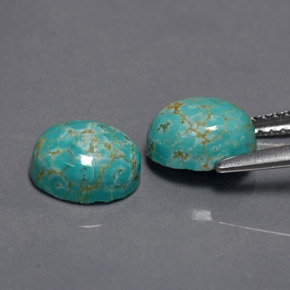 Achetez naturel ct Bleu vert Turquoise gems, Coupe ovale, En provenance Afghanistan chez GemSelect. En stock, livraison internationale!