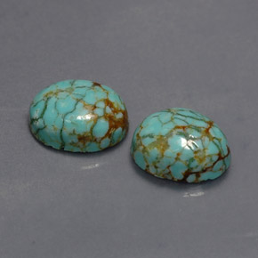 Achetez naturel ct Bleu vert Turquoise gems, Coupe ovale, En provenance Afghanistan chez GemSelect. En stock, livraison internationale!