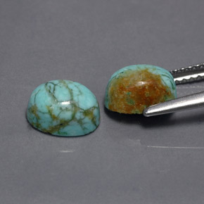 Achetez naturel ct Bleu vert Turquoise gems, Coupe ovale, En provenance Afghanistan chez GemSelect. En stock, livraison internationale!