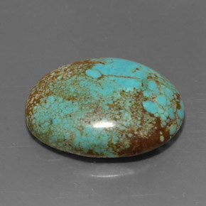Turquoise vert naturelle coupe ovale, 12,94 ct, opaque