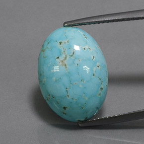 Turquoise Bleu naturelle Coupe ovale, 8.31 ct, Opaque