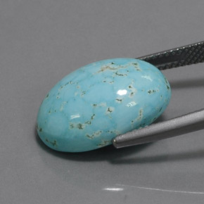 Turquoise Bleu naturelle Coupe ovale, 8.31 ct, Opaque