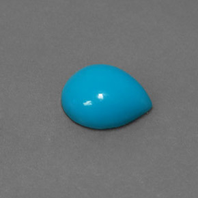 Turquoise bleue naturelle en forme de poire, 2,00 ct, opaque